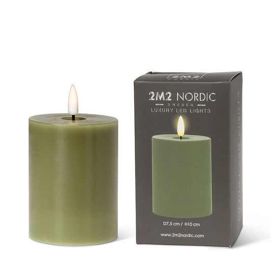 LED Pillar Candle - 3x4" | Green