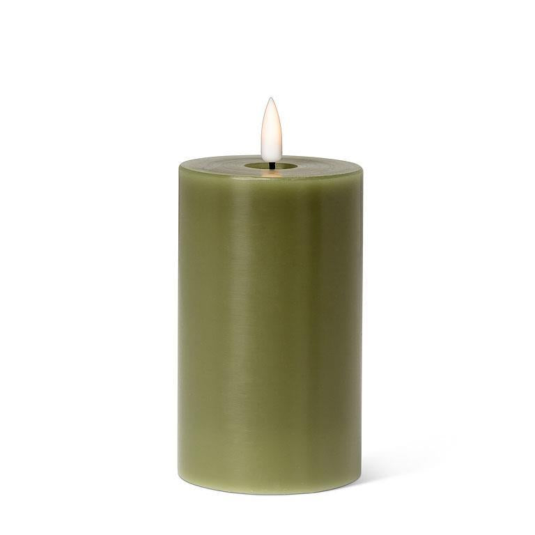 LED Pillar Candle - 3x5" | Green