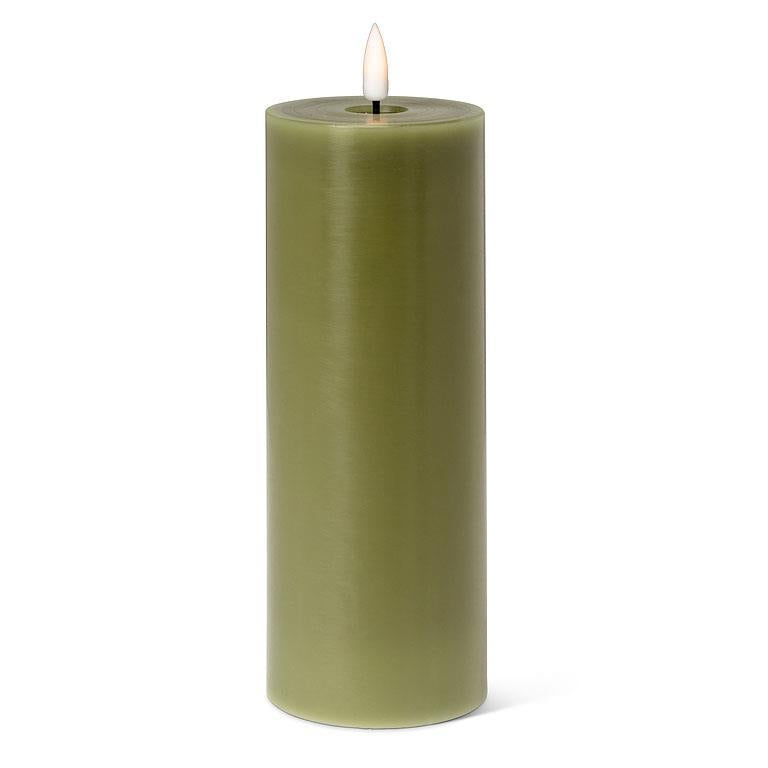 LED Pillar Candle - 3x8" | Green