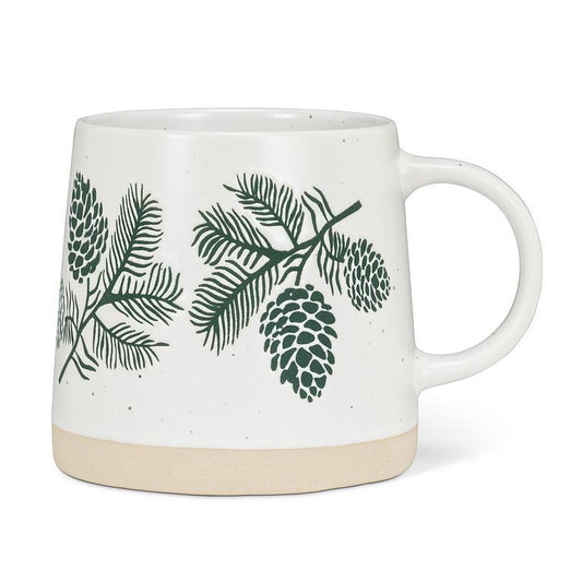 Wide Base Mug - Pinecones