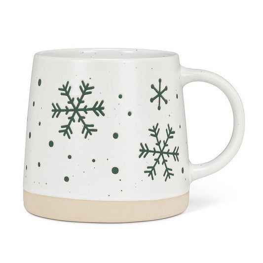 Wide Base Mug - Snowflakes