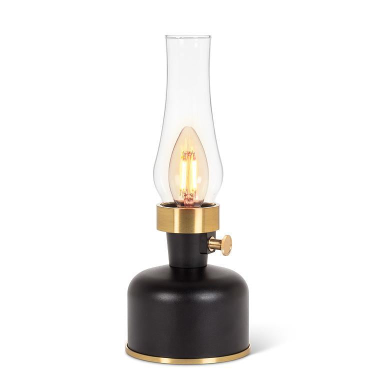 Lantern LED Lamp w/Chimney | Black