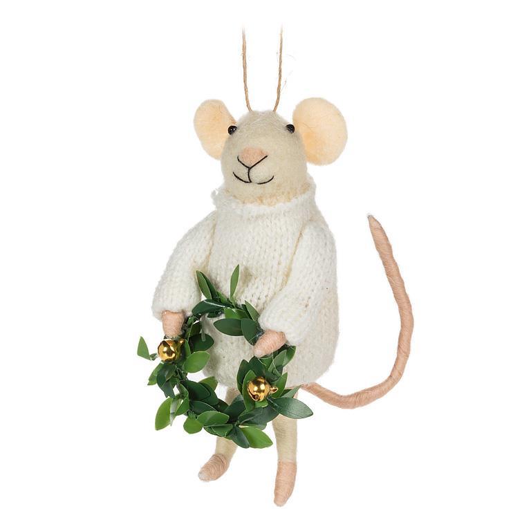Ornament - Mouse with Wreath