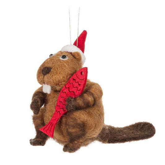 Ornament - Beaver with Hat