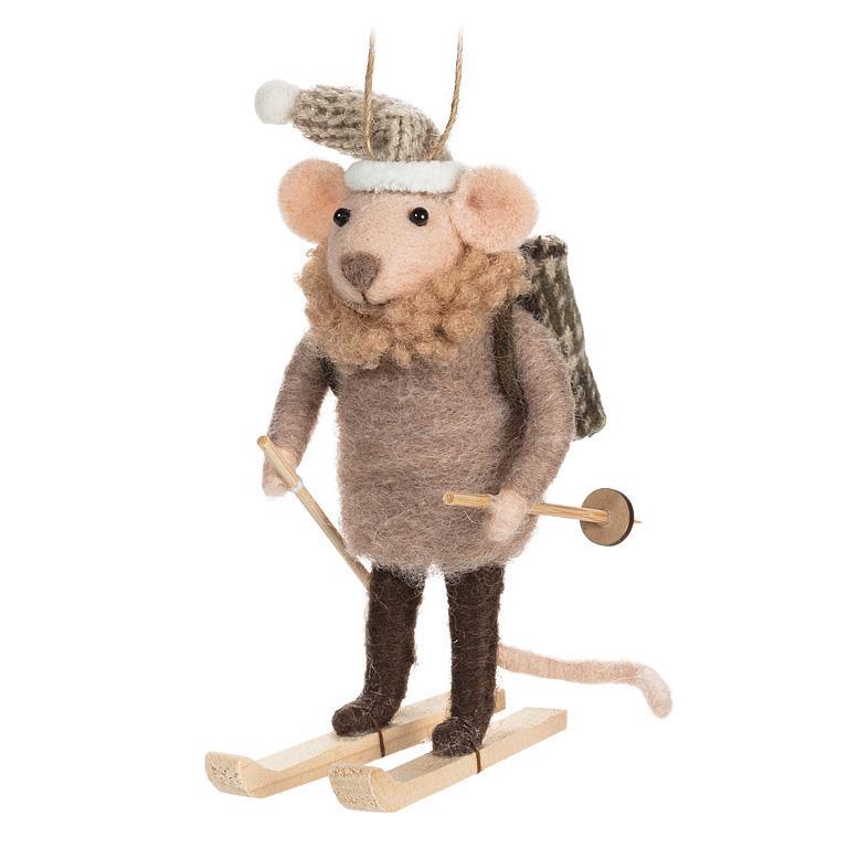 Ornament - Cross Country Skier Mouse