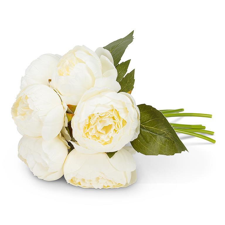Full Peony Bouquet - White