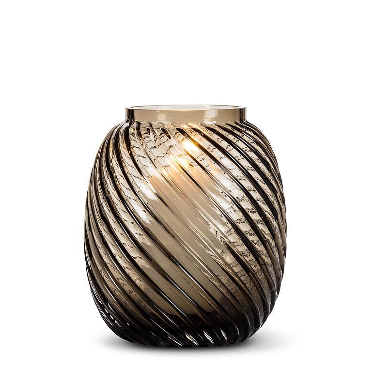 Swirl Barrel Vase - Grey