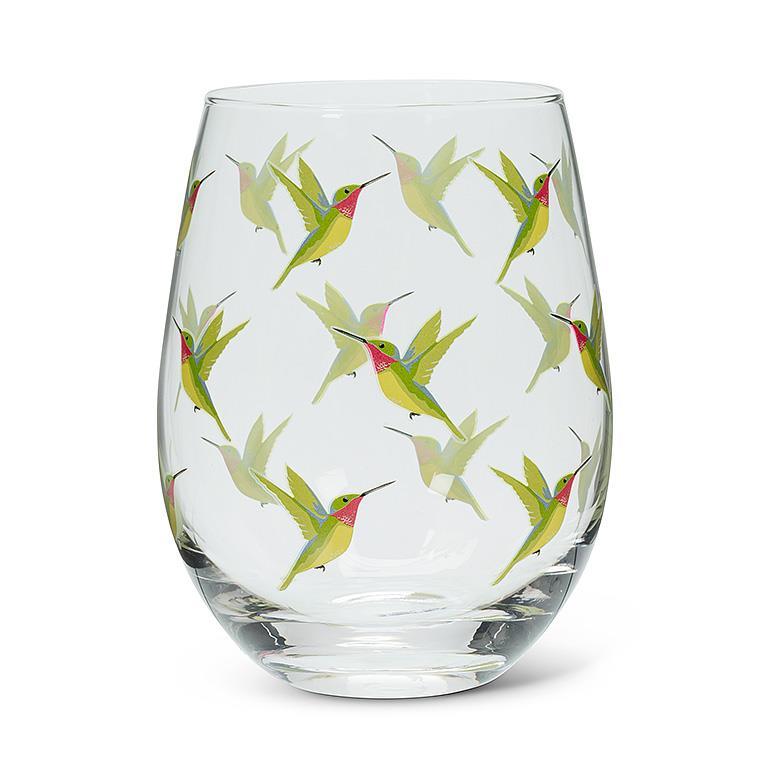 Hummingbird Stemless Wine Glass