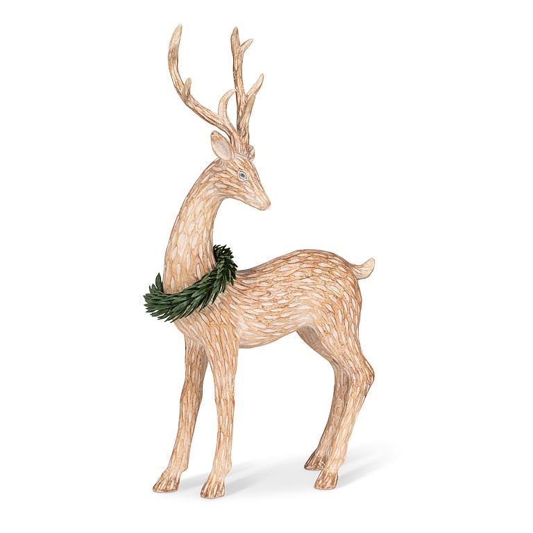 Standing Deer w/Wreath