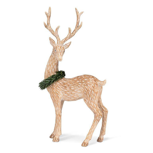 Standing Deer w/Wreath