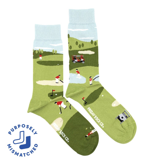 Men's Funny Golf Scene Socks