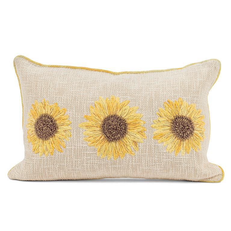 Sunflower Trio Pillow - Rectangle