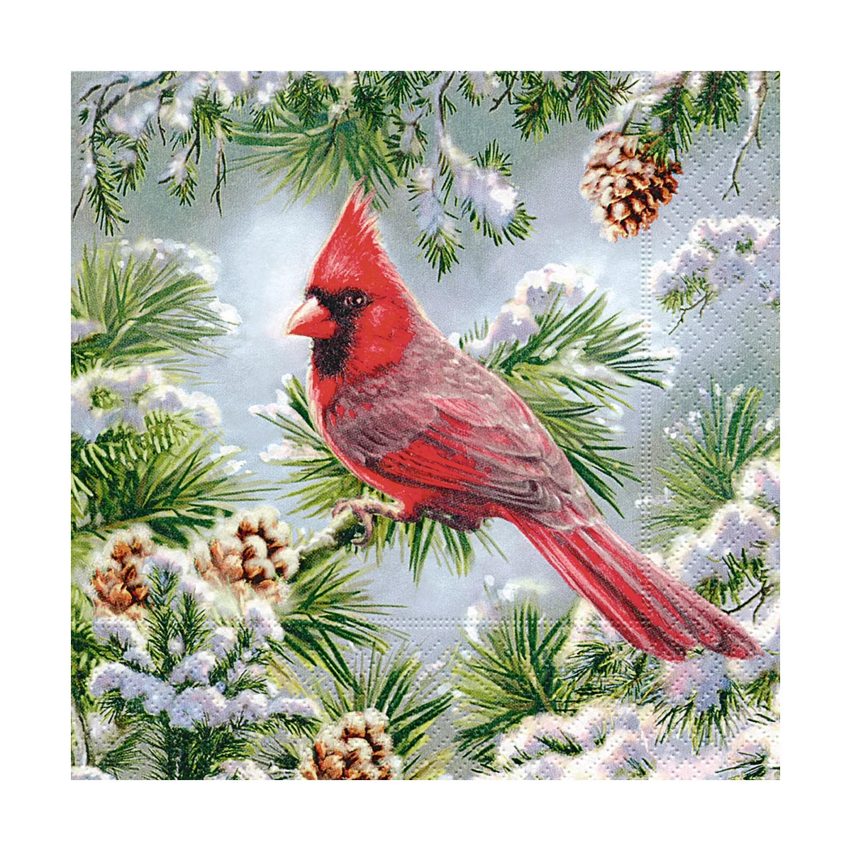 Cocktail Napkin - Red Cardinal