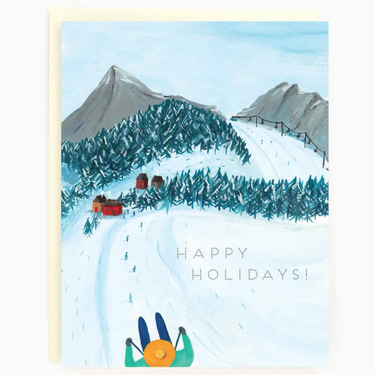 Holiday Skiing Card