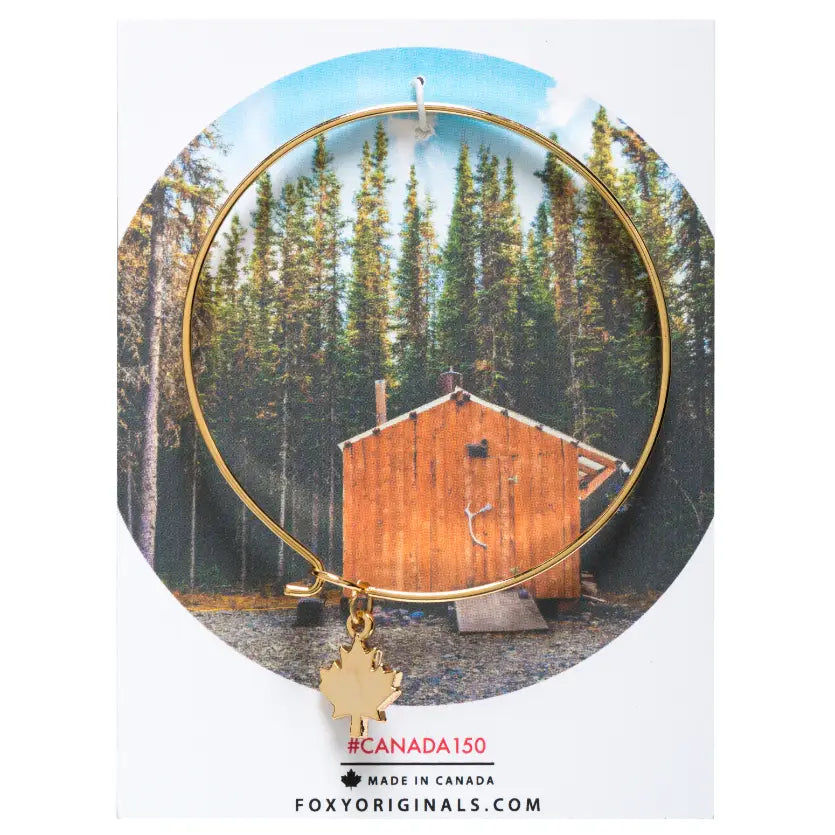 Maple Leaf Bangle | Gold