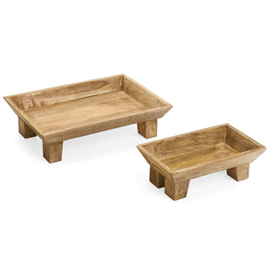 Tray Mango Wood with Legs - Small