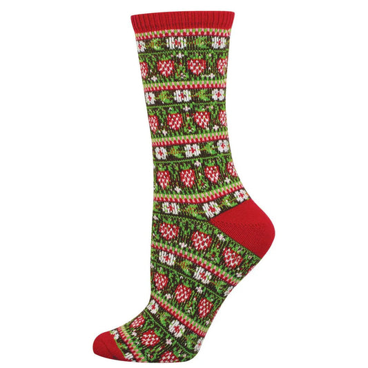 Strawberry Season Sweater Socks - Ladies