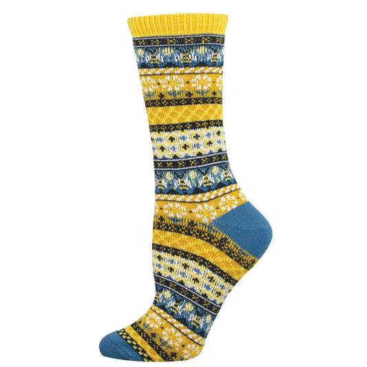 Honey Bees Sweater Socks - Ladies