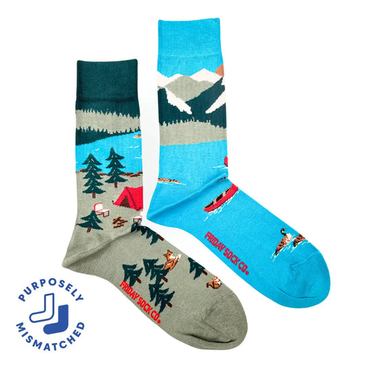 Men's Canada Mountain Scene Socks