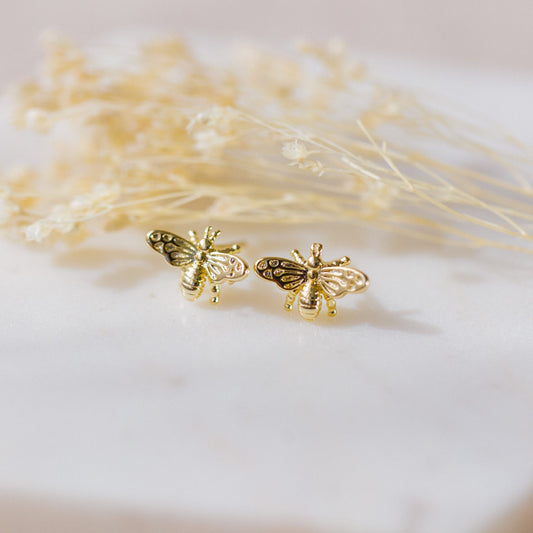 Bee Loved Studs | Gold