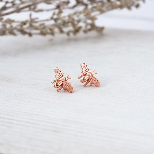 Bee Loved Studs | Rose Gold