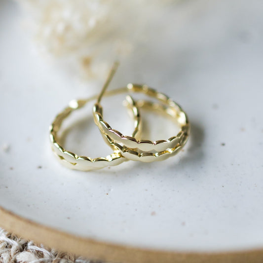 Bella Curio Hoops - Gold