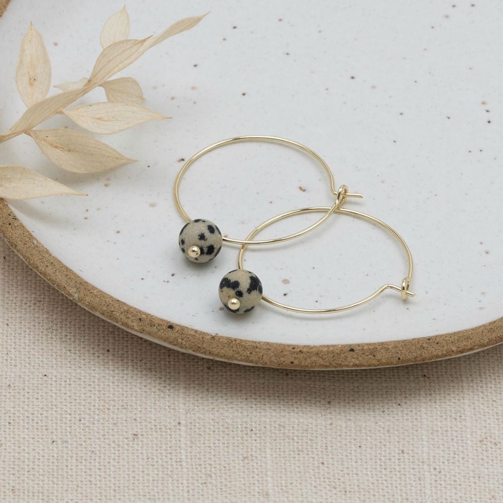 Bellamy Hoops - Gold/Dalmatian Jasper