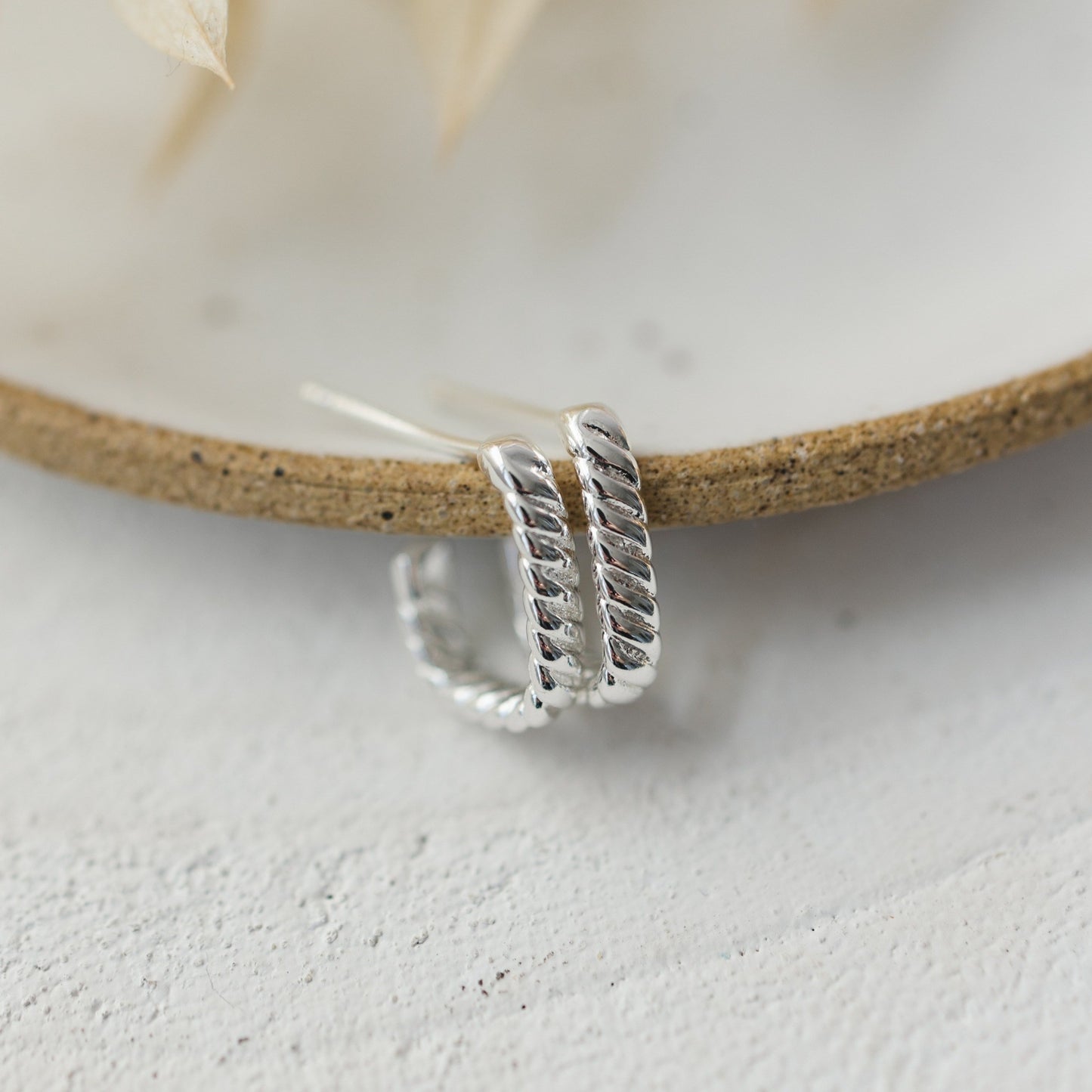 Braided Studs | Silver