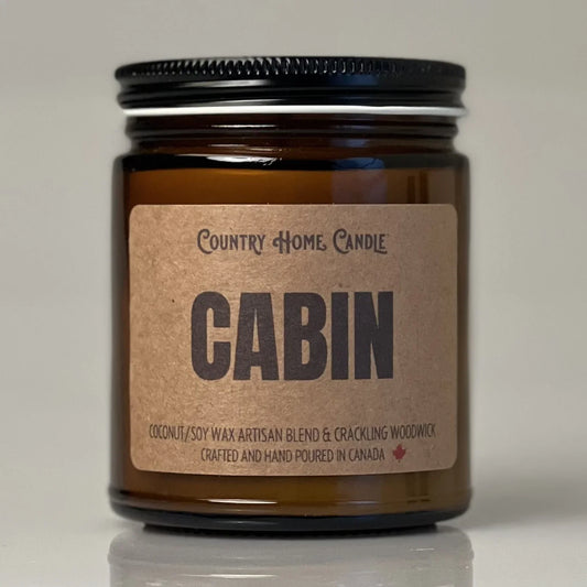 Cabin Crackling Woodwick Amber Candles