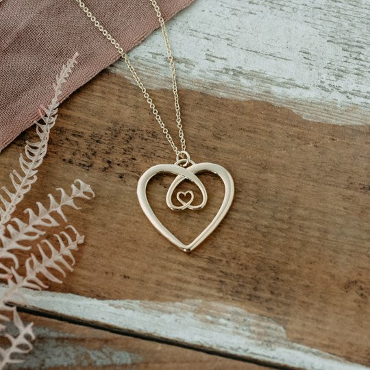 Celtic Heart Necklace - Gold