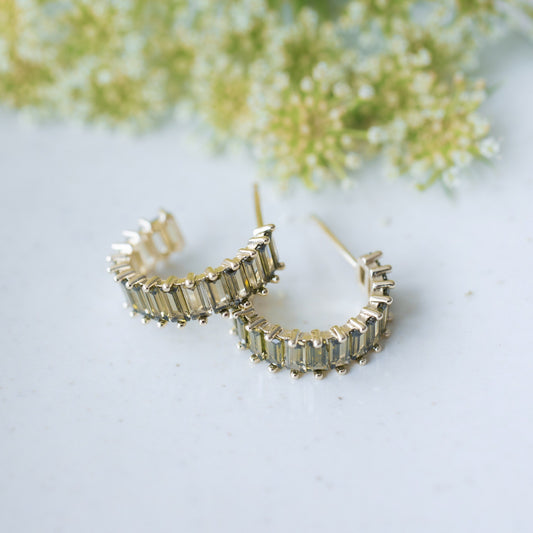 Chara Hoops - Gold/Moss Green