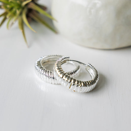 Chasm Hoops | Silver
