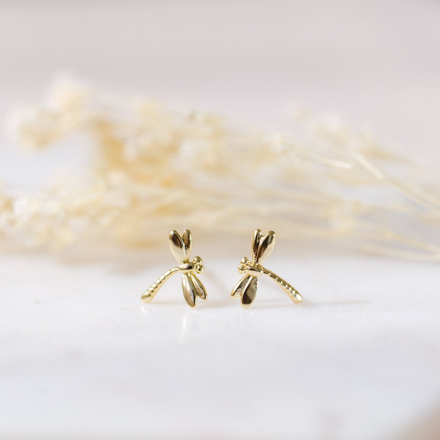 Dragonfly Studs - Gold