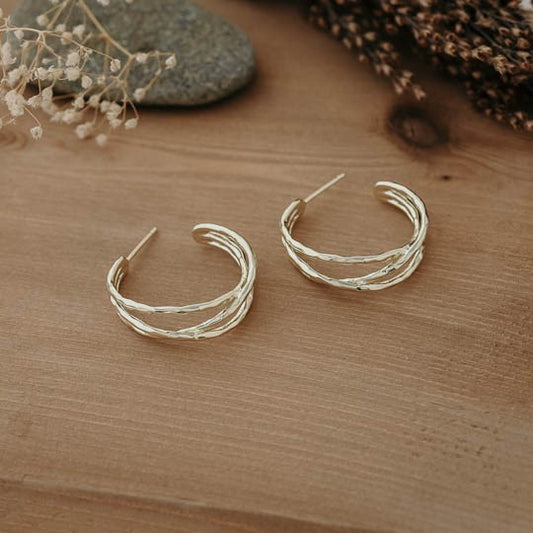 Entwined Hoops - Gold