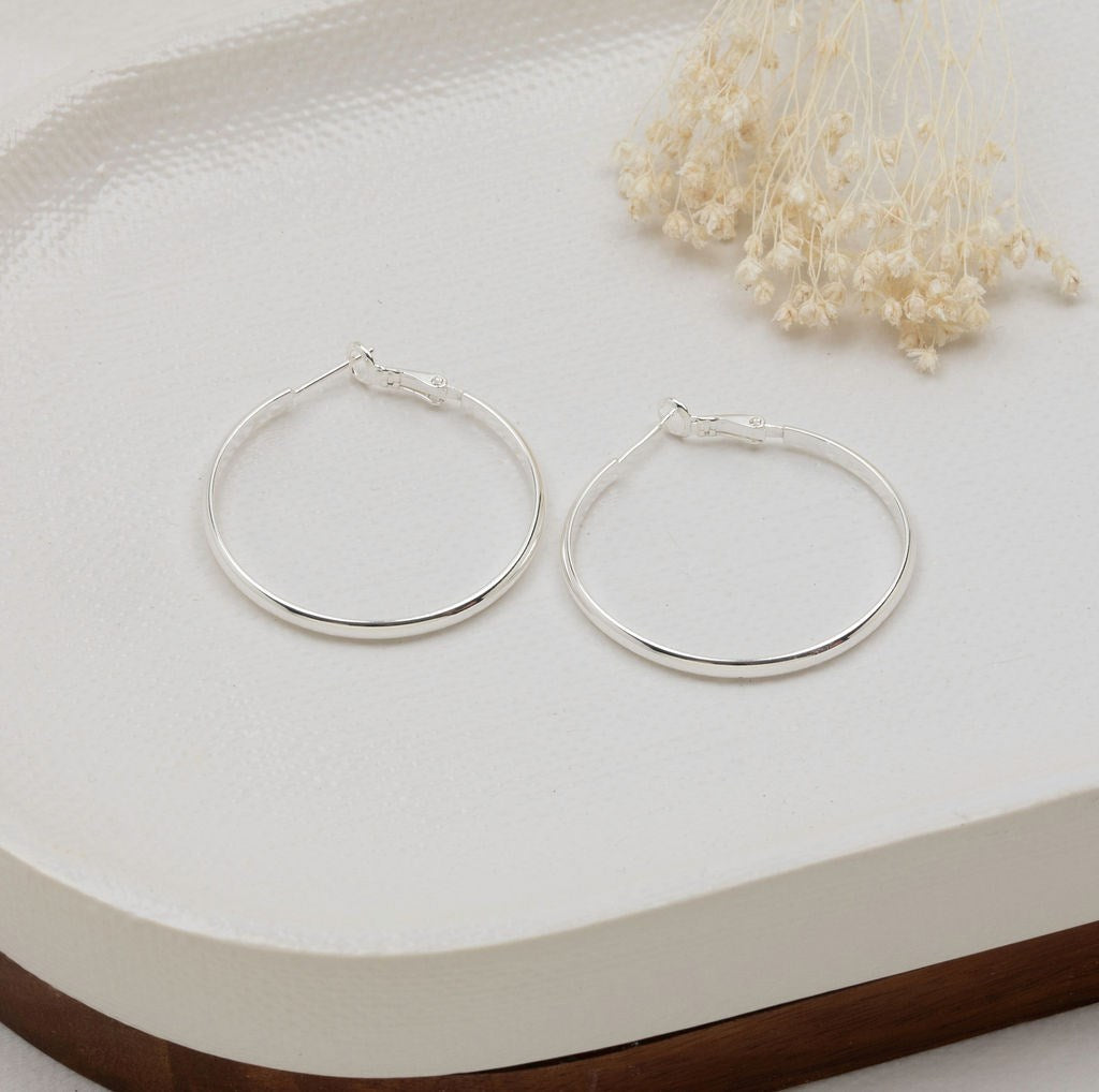 Estella Hoops - Silver