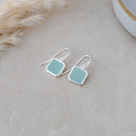 Florence Earrings - Silver (Amazonite)