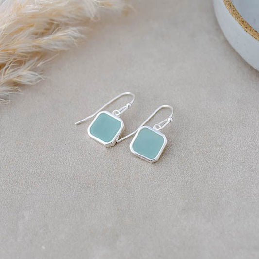 Florence Earrings - Silver (Amazonite)