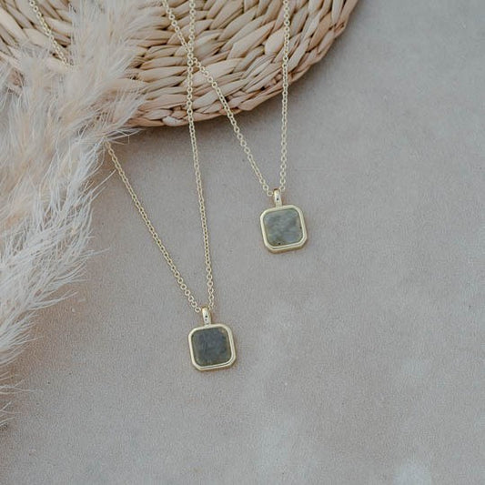 Florence Necklace | Gold/Labradorite