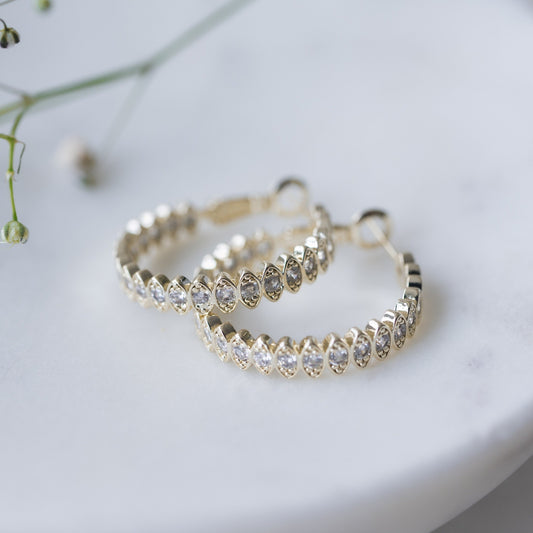 Front and Centre Hoops | Gold