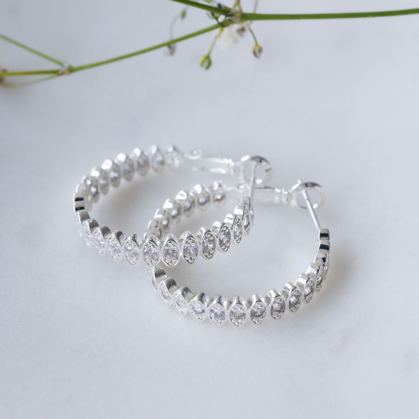 Front and Centre Hoops | Silver