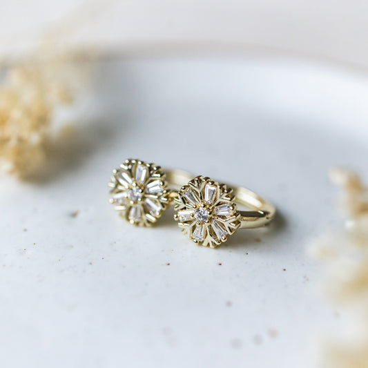 Frosted Hoops | Gold