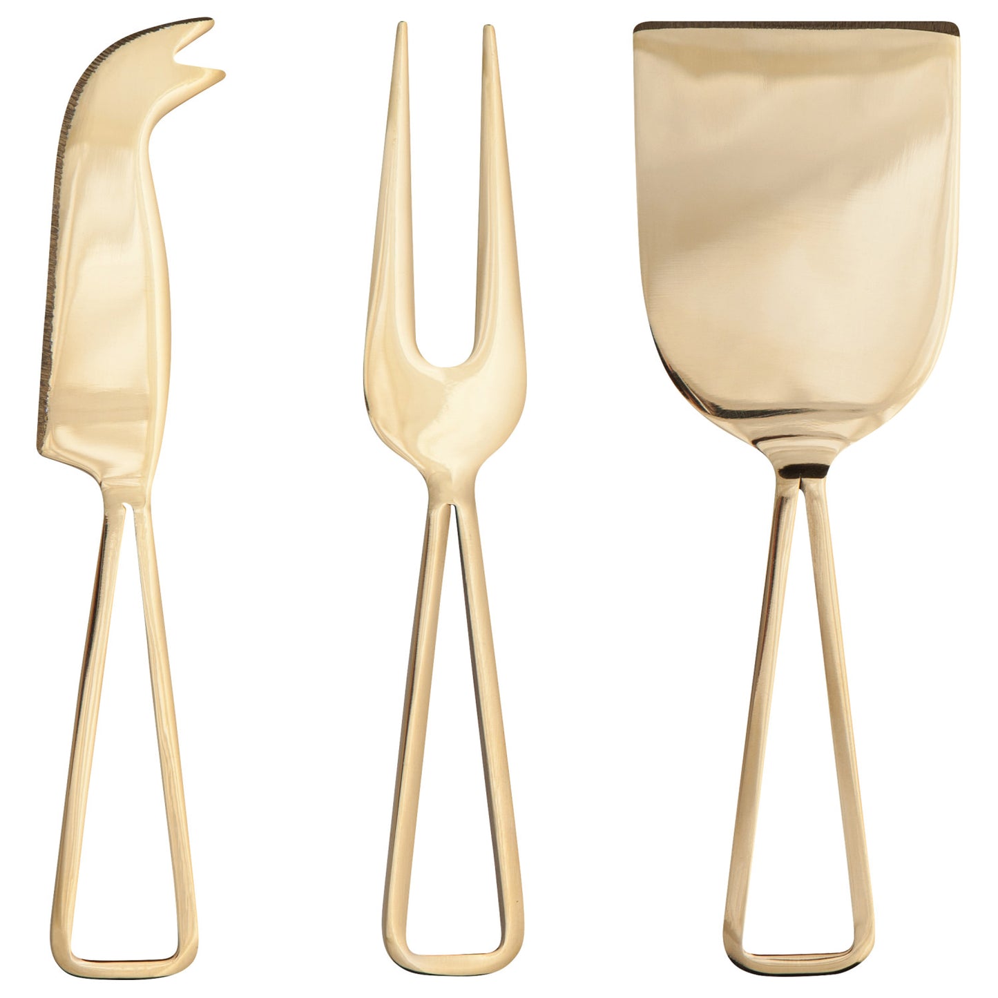 Gold Cheese Knives Set