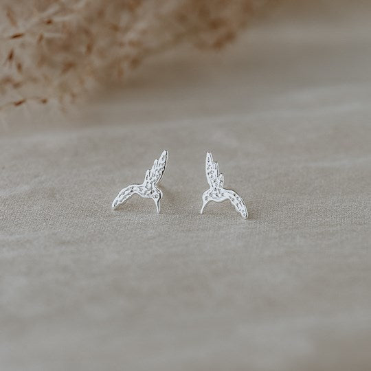 Hummingbird Studs - Silver