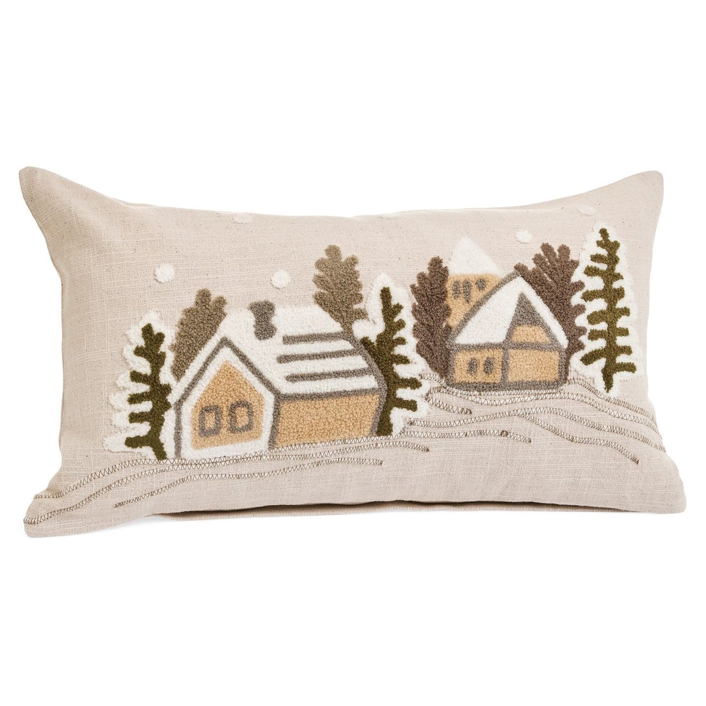 Embroidered Cushion - Houses