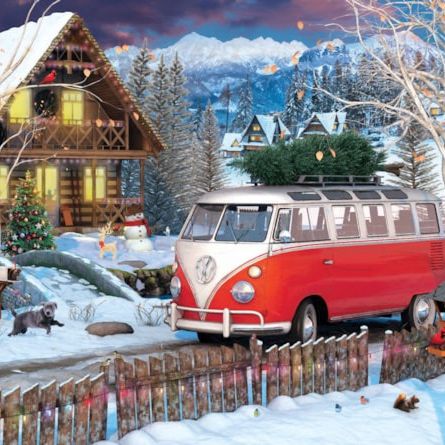 Puzzle - VW Christmas Bus Tin