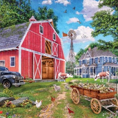 Family Barn Tin Puzzle