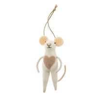 Heartful Mouse Holiday Ornament