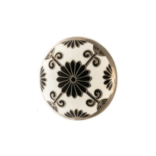 Ceramic Knob - Black & White