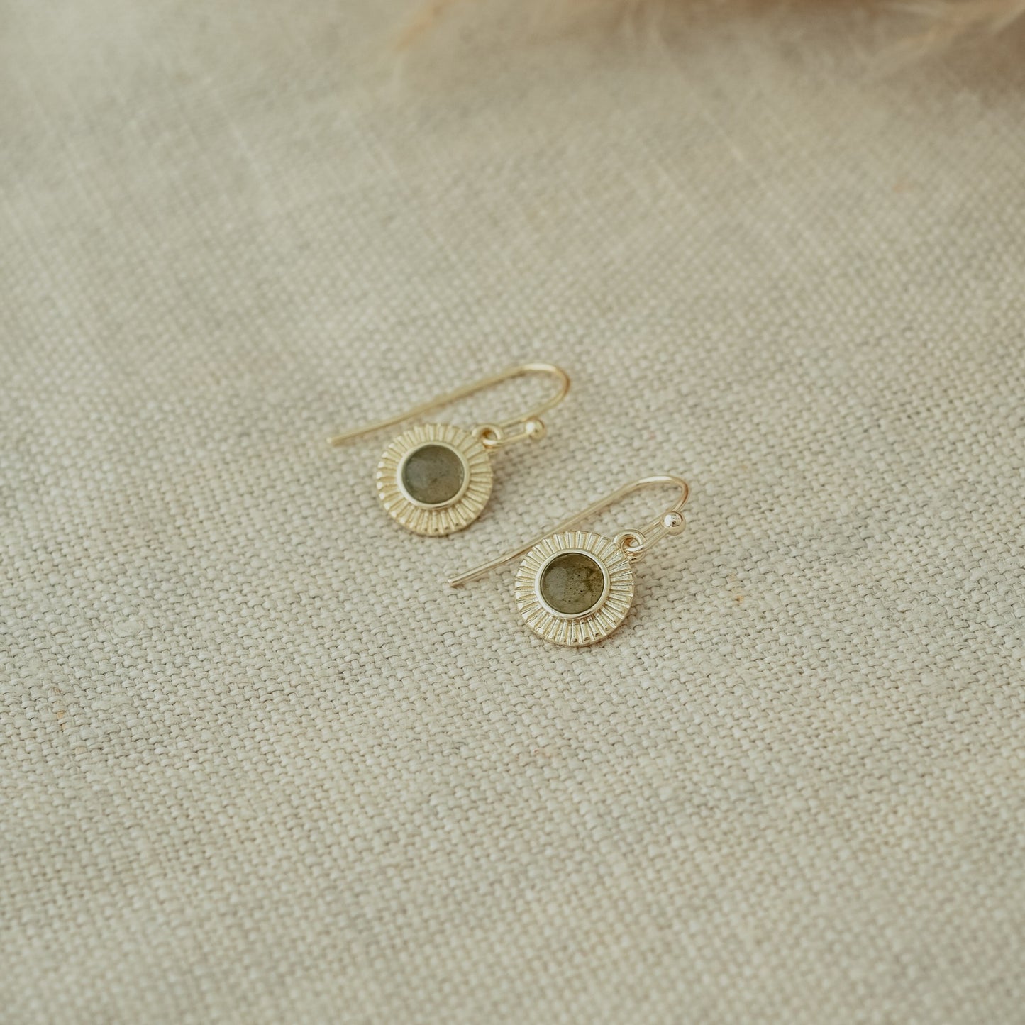 Lila Earrings - Gold/Labradorite