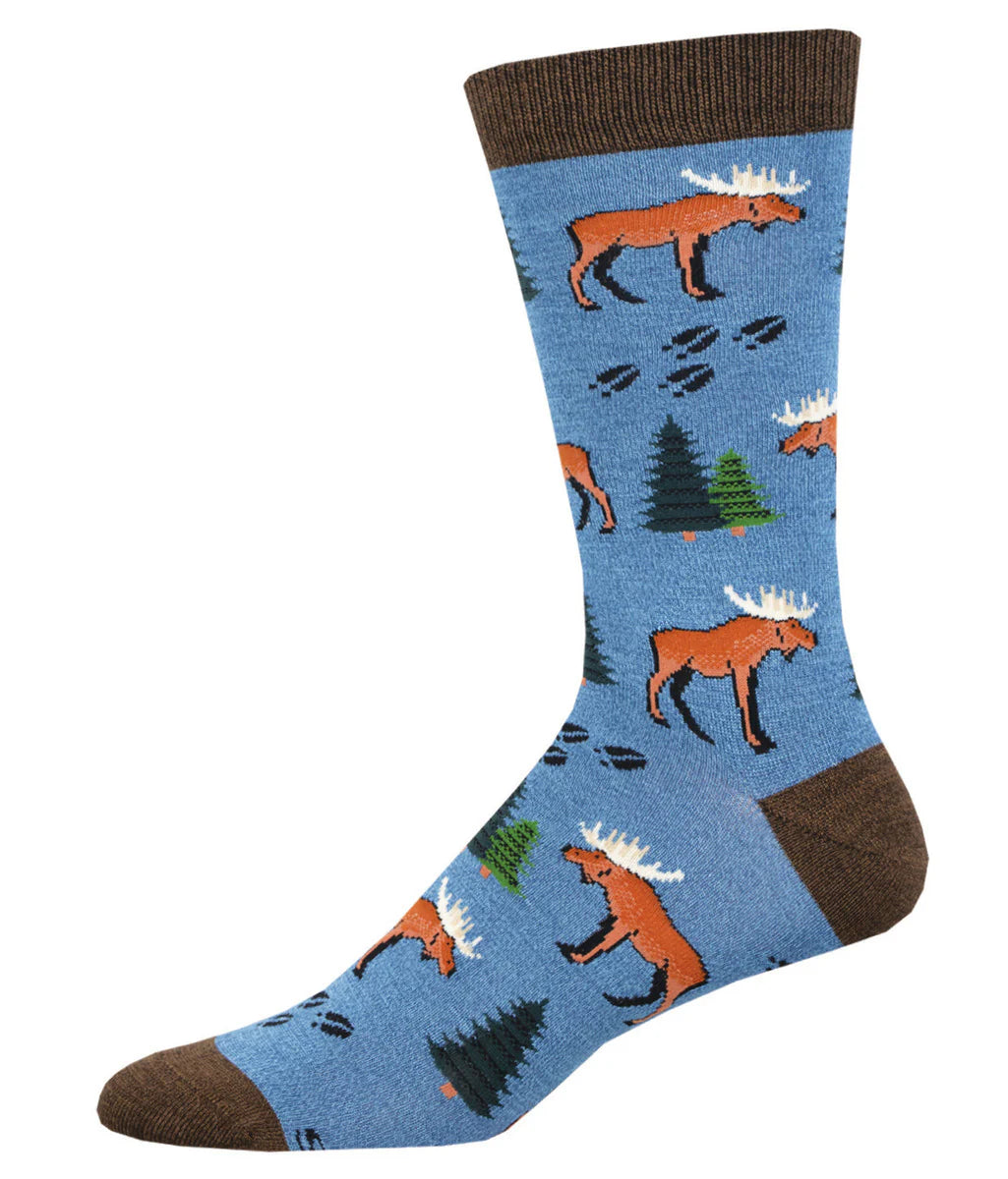 Moose Tracks Bamboo Socks - Mens